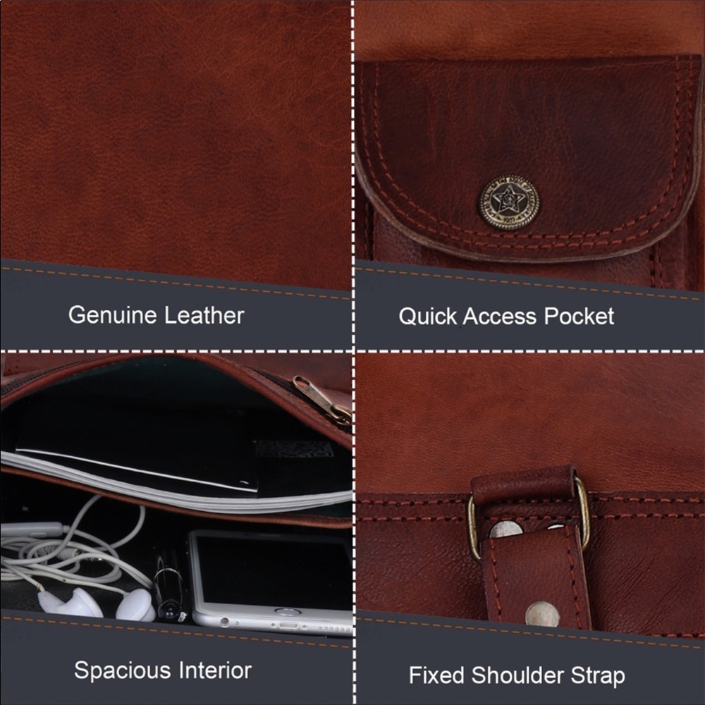 Rustic Town Genuine Leather Backpack - Picture 3 of 8